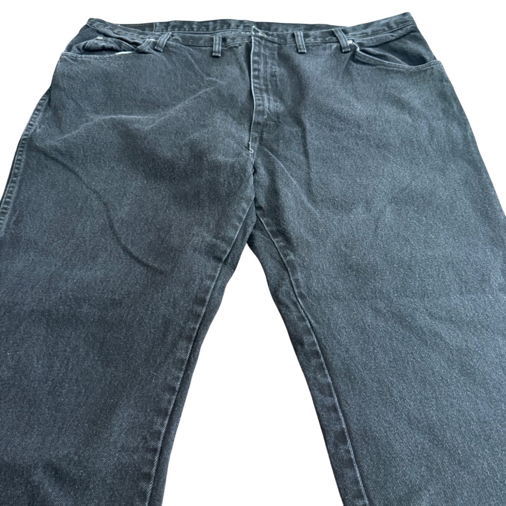 Wrangler Mens Jeans 46x29 Regular Fit Dark Wash Denim‎ Cotton - Picture 3 of 8